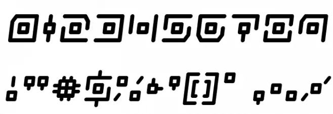 Neon Circuit Semi-Italic Font OTHER CHARS