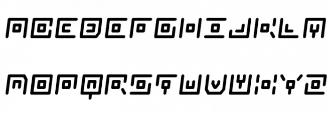 Neon Circuit Semi-Italic Schriftart Groß