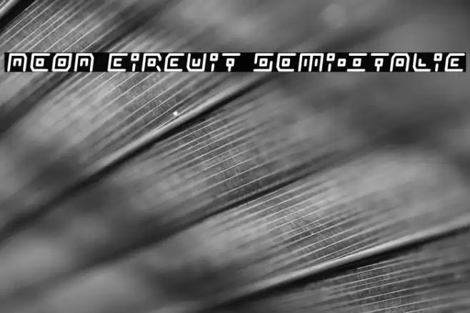 Neon Circuit Semi-Italic Font examples