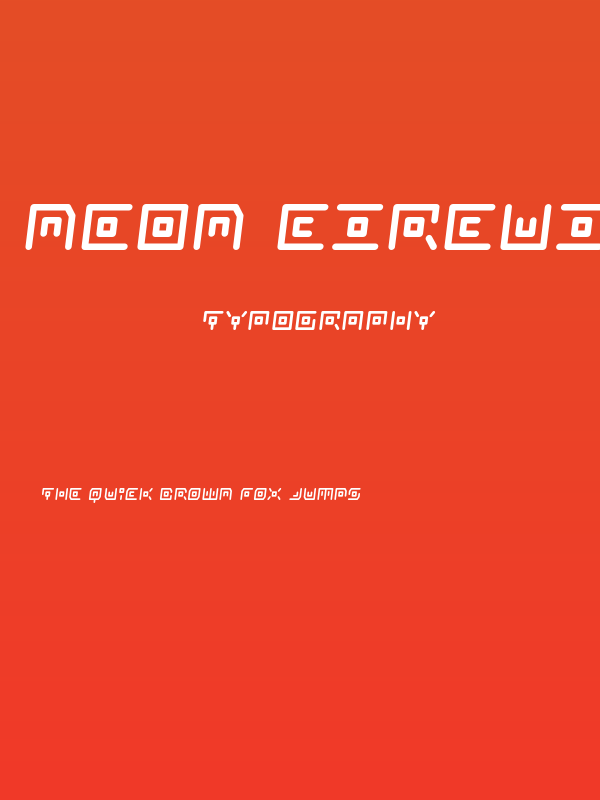 Neon Circuit Semi-Italic Poster