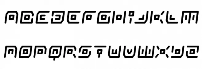 Neon Circuit Semi-Italic Fonte MINÚSCULAS