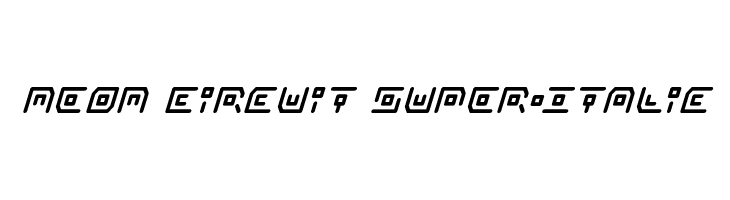 Neon Circuit Super-Italic  les polices de caractères gratuit tlcharger