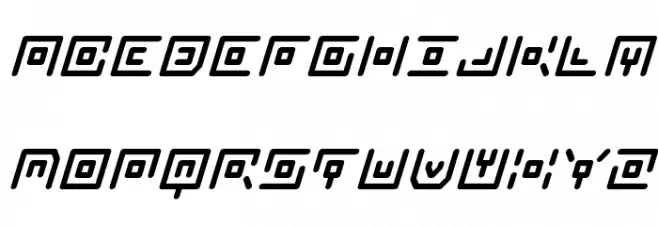 Neon Circuit Super-Italic Fuentes MAYÚSCULAS