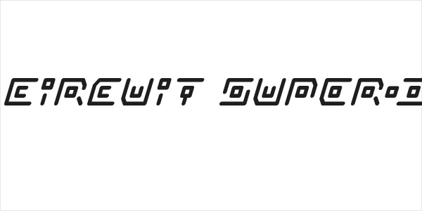 Neon Circuit Super-Italic Logo