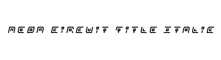 Neon Circuit Title Italic  les polices de caractères gratuit tlcharger