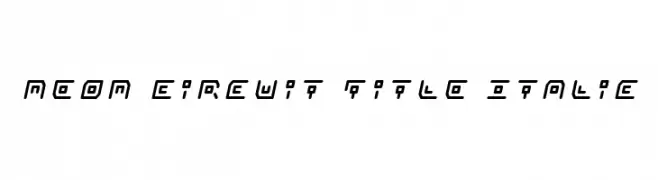 Neon Circuit Title Italic  Frei Schriftart Herunterladen