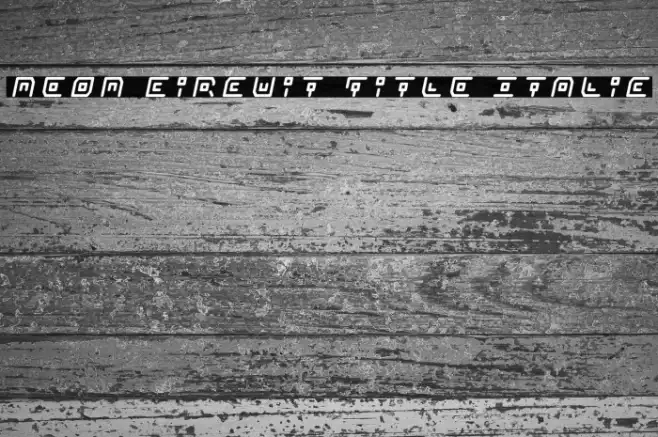 Neon Circuit Title Italic Example 2