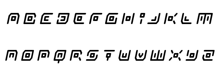 Neon Circuit Title Italic Font LOWERCASE
