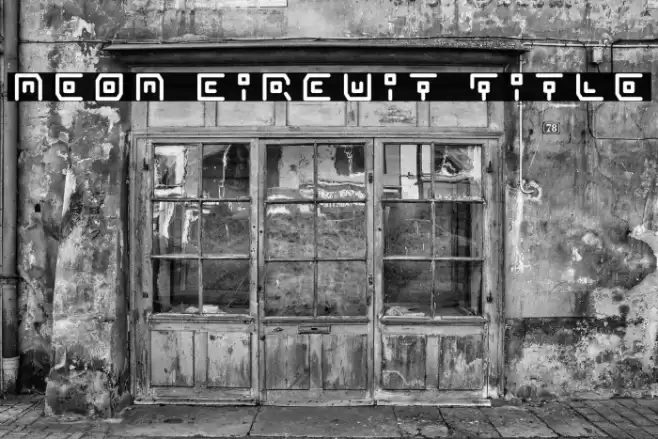 Neon Circuit Title Font examples
