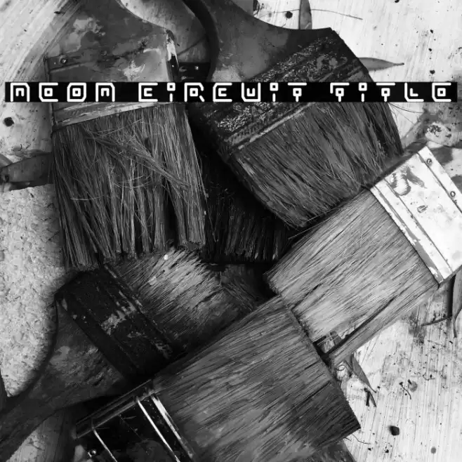 Neon Circuit Title Font examples