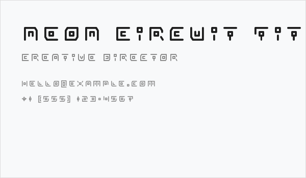 Neon Circuit Title Business Card