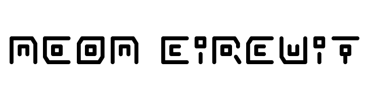 Neon Circuit  Frei Schriftart Herunterladen