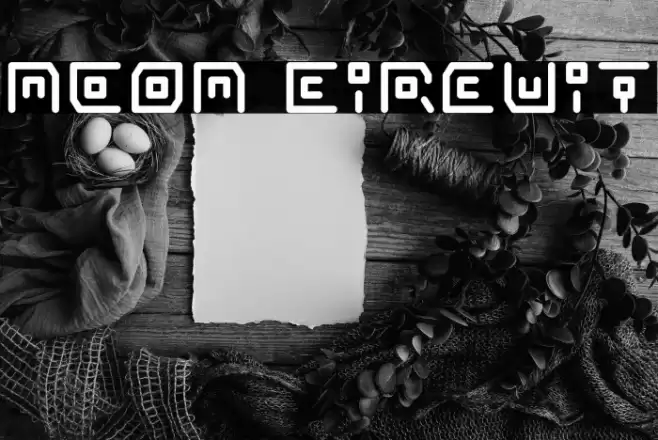 Neon Circuit Font examples