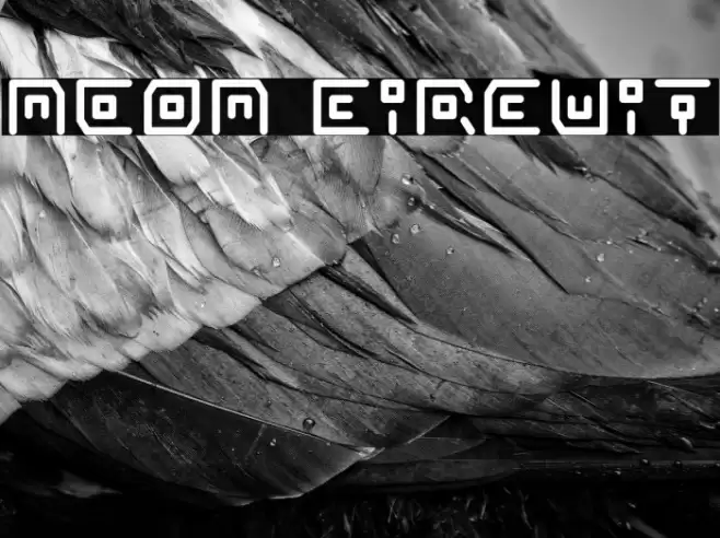 Neon Circuit Font examples