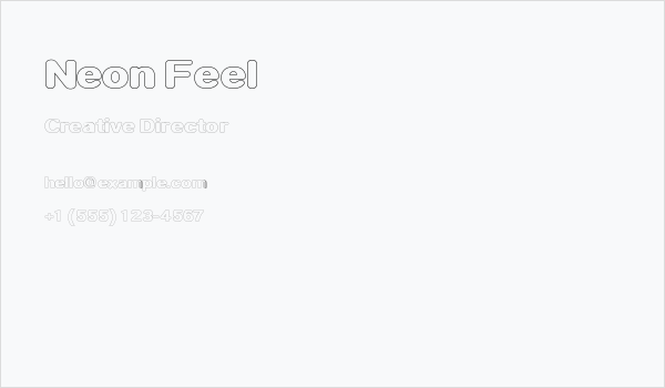 Neon Feel Business Card