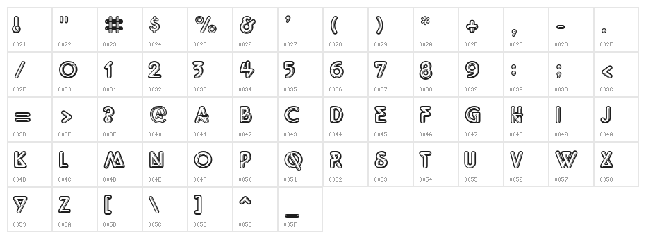 Neon Lights Character Map
