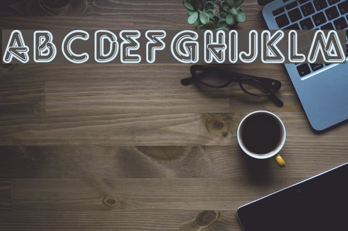 Neon Lights Font examples
