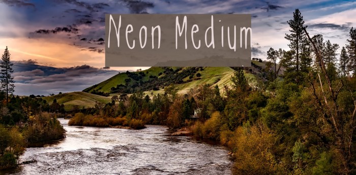 Neon Medium Font examples