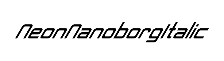 Neon Nanoborg Italic  Fuentes Gratis Descargar