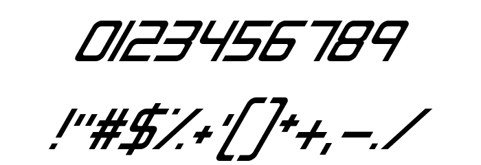 Neon Nanoborg Italic Font OTHER CHARS