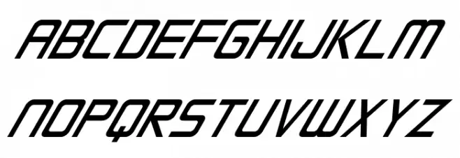 Neon Nanoborg Italic Polices MAJUSCULES