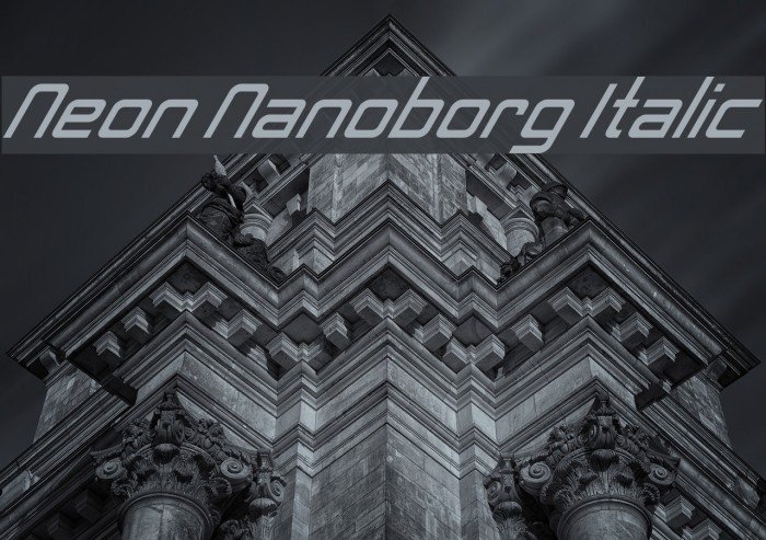 Neon Nanoborg Italic Font examples