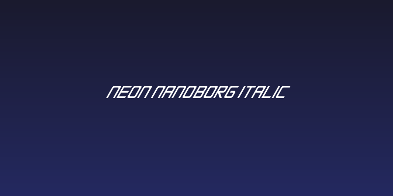 Neon Nanoborg Italic Social Header