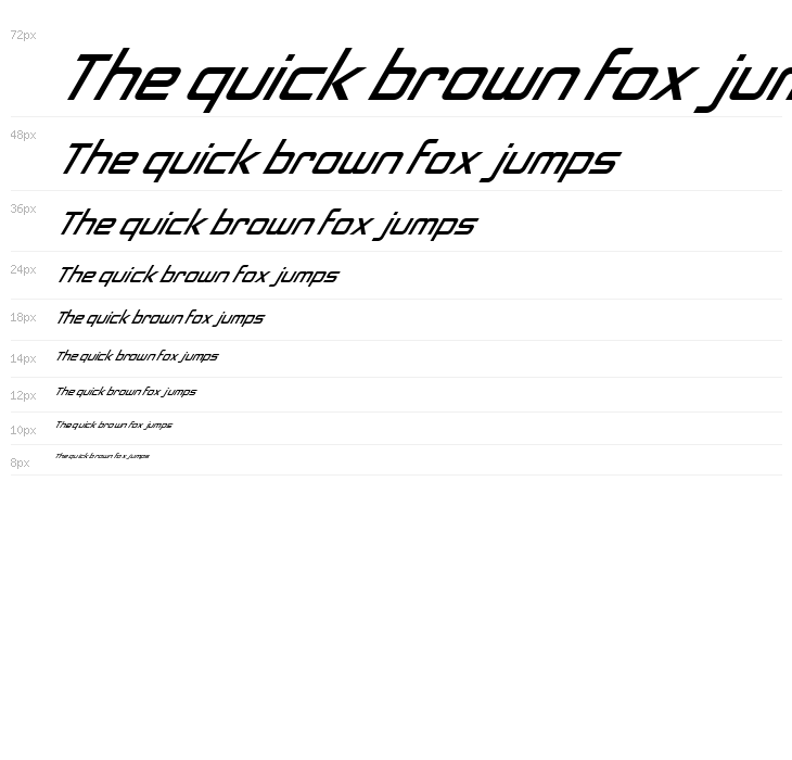 Neon Nanoborg Italic Waterfall