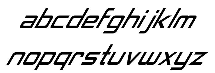 Neon Nanoborg Italic Font LOWERCASE