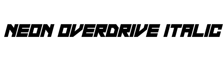 Neon Overdrive Italic  font caratteri gratis