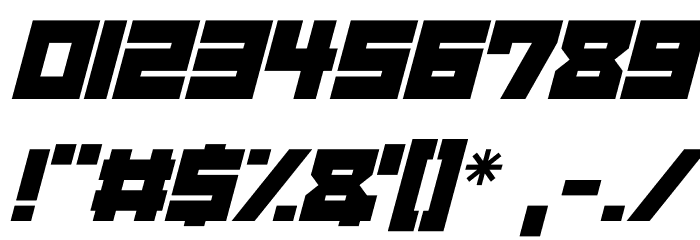 Neon Overdrive Italic Font OTHER CHARS
