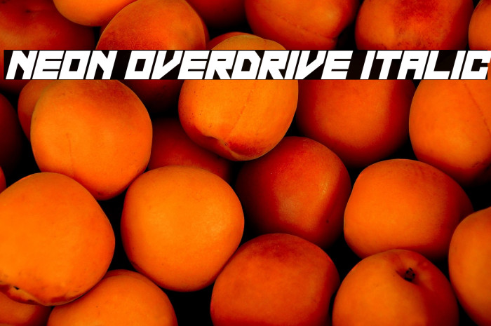 Neon Overdrive Italic Example 1