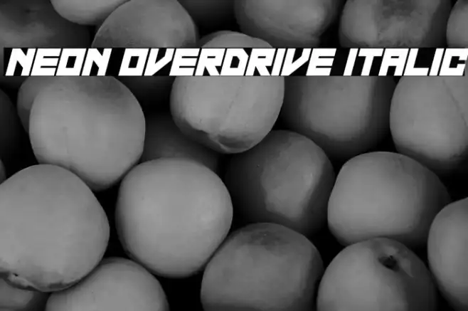 Neon Overdrive Italic Example 1