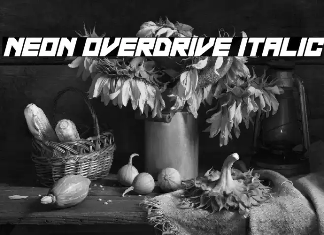 Neon Overdrive Italic Example 2