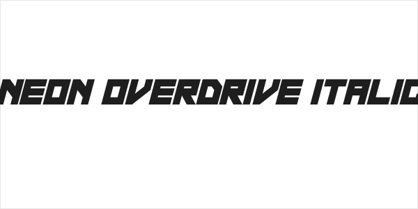 Neon Overdrive Italic Logo
