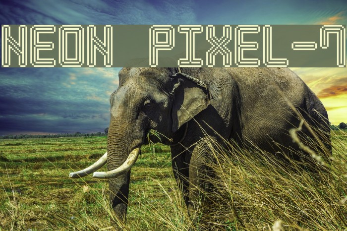 Neon Pixel-7 Font examples
