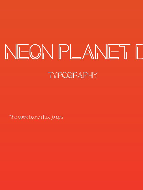 Neon Planet Display Poster