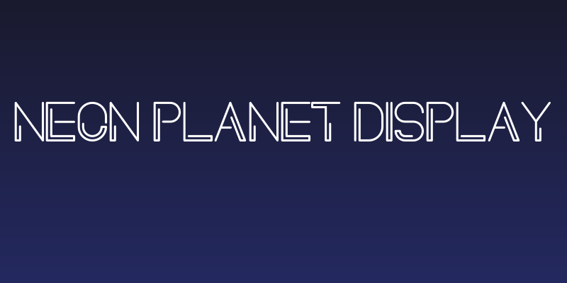 Neon Planet Display Social Header