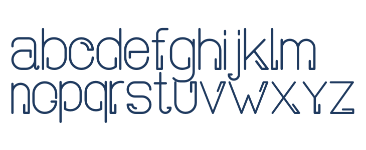 Neon Planet Display Lowercase