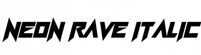 Neon Rave Italic  Free Fonts Download