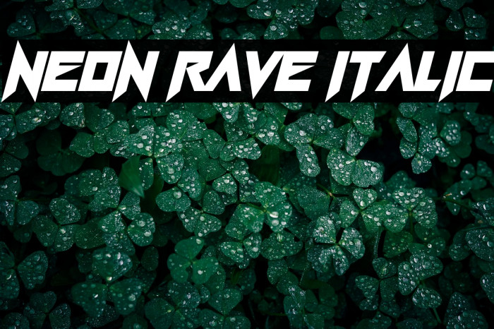 Neon Rave Italic Example 2