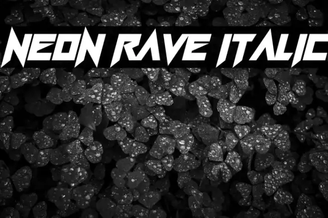 Neon Rave Italic Example 2