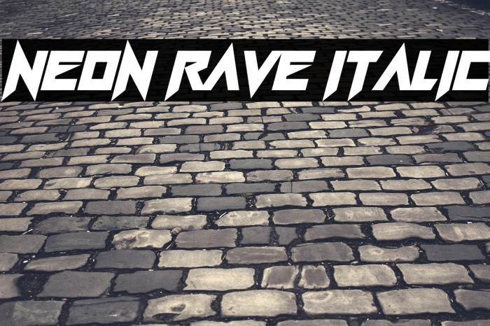 Neon Rave Italic Example 3