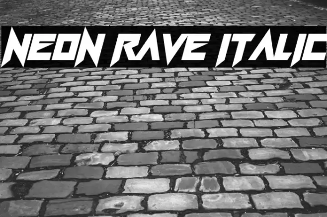 Neon Rave Italic Example 3