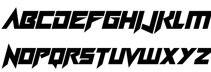 Neon Rave Italic Font LOWERCASE