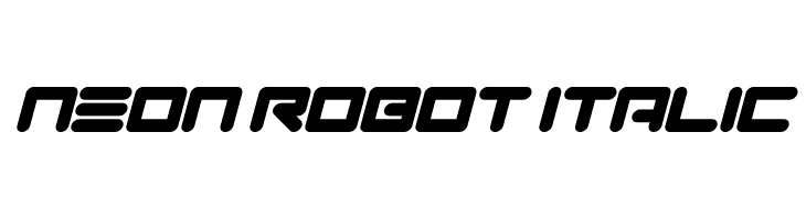 Neon Robot Italic  免费字体下载