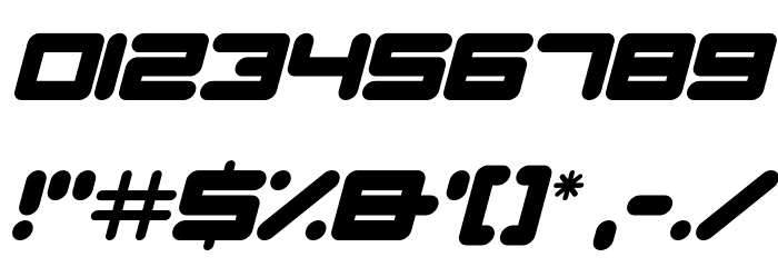 Neon Robot Italic Font OTHER CHARS