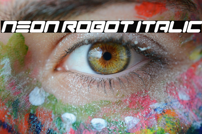 Neon Robot Italic Example 2