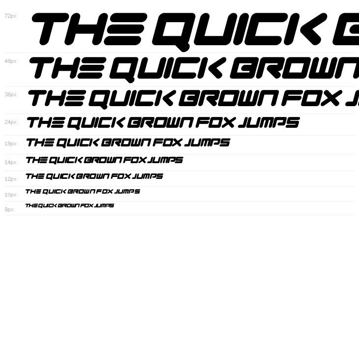 Neon Robot Italic Waterfall