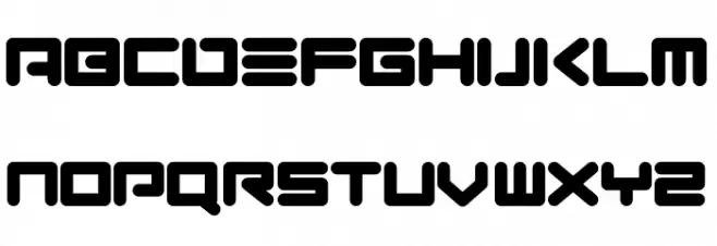 Neon Robot Schriftart Groß